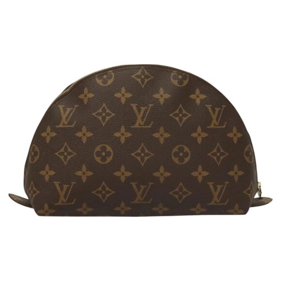 LOUIS VUITTON Monogram Trousse Demi Ronde Cosmetic Pouch M47520 LV Auth 130054 - Picture 2 of 16